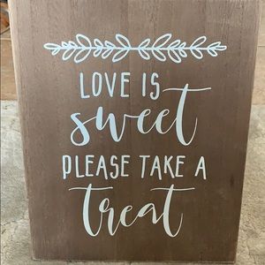 Wedding party favor sign